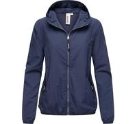 Outdoorjacke RAGWEAR "Vinzie B", Damen, Gr. M (38), blau (navy), 100% Nylon, casual, lässig geschnitten hüftlang, Langarm Ärmel ohne Ärmelschlitz elastischer Bund mit Gummizug, Jacken, Leichte Übergan