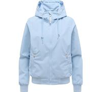 Ragwear Damen leichte Übergangsjacke wasserdichte und atmungsaktive Funktionsjacke kurz mit Kapuze Oggie YOUMODO Arctic Blue26 Gr. L