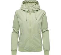 Ragwear Damen leichte Übergangsjacke wasserdichte und atmungsaktive Funktionsjacke kurz mit Kapuze Oggie YOUMODO Dusty Green Gr. XL