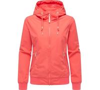 Ragwear Damen leichte Übergangsjacke wasserdichte und atmungsaktive Funktionsjacke kurz mit Kapuze Oggie YOUMODO Coral Gr. XL