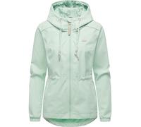 Ragwear Damen leichte Übergangsjacke kurze wasserdichte und atmungsaktive Funktionsjacke mit verstellbarer Kapuze und Taillenzugband Dankka XS-3XL