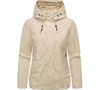 Ragwear Damen leichte wasserdichte und atmungsaktive Übergangsjacke Sommerjacke kurz mit Verstellbarer Kapuze Sunniva A YOUMODO Ecru Gr. L