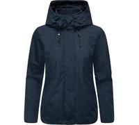 Outdoorjacke RAGWEAR "Sunniva A", Damen, Gr. L (40), blau (navy), Obermaterial: 100% Polyester, Innenfutter: 100% Polyester, casual, figurumspielend hüftlang, hoch geschlossener Ausschnitt, Langarm Är