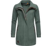 Parka RAGWEAR "Letrice Fleece", Damen, Gr. M (38), grün (tannengrün), Sweatware, 100% Polyester, tailliert Po-bedeckend, hoch geschlossener Ausschnitt, Ärmel ohne Ärmelschlitz normaler Saum, Jacken Pa