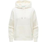 Ragwear Damen Leichter Hoodie Kapuzenpullover mit Verstellbarer Kapuze und Eingriffstasche vorne Pirita Crepe Ivory Gr. M