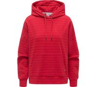 Ragwear Damen Leichter Hoodie Kapuzenpullover mit Verstellbarer Kapuze und Eingriffstasche vorne Pirita Crepe Red Gr. L