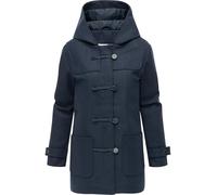 Ragwear Damen leichter, kurzer Wintermantel in Wolloptik mit Reißverschluss und Knopfleiste im Duffle Style Parka Duffina YOUMODO Navy Gr. S