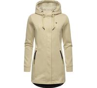 Kapuzensweatjacke RAGWEAR "Letti Bonded", Damen, Gr. XXL (44), beige (ecru), Feinstrick, Sweatware, Obermaterial: 100% Polyester, Innenfutter: 100% Polyester, sportlich, tailliert ca. Mitte Oberschenk