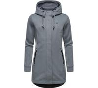Kapuzensweatjacke RAGWEAR "Letti Bonded" Gr. S (36), grau Damen Sweatjacken Sweats Sportliche Kapuzenjacke in Feinstrick-Optik (67226542-S)