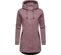 Kapuzensweatjacke RAGWEAR "Letti Bonded" Gr. M (38), lila (mauve) Damen Sweatjacken Sweats Sportliche Kapuzenjacke in Feinstrick-Optik (65890046-M)