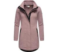 Ragwear Damen leichter Sweat-Übergangsmantel lang windabweisend mit hohem Kragen Letrice Mauve24 Gr. XXL