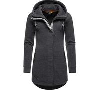 Sweatjacke RAGWEAR "Letty Intl." Gr. S (36), grau (ash) Damen Sweatjacken Sweats Sportliche Kapuzenjacke mit Kunstleder-Elementen (66984237-S)