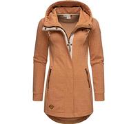 Ragwear Damen Leichter Sweat Übergangsmantel lang windabweisend mit Kapuze Letty Intl. Dusty Rose22 Gr. S