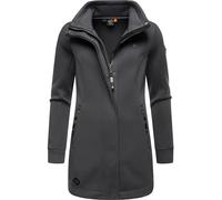 Sweatjacke RAGWEAR "Letrice Bonded" Gr. M (38), grau (dunkelgrau) Damen Sweatjacken Sweats Elegante Zip-Jacke mit hohem Kragen in Feinstrickoptik (63519437-M)