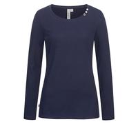 Ragwear Damen Longsleeve Fllorah Long GOTS Langarmshirt mit Zierknöpfen 2511-25001 Midnight (2000) XXL