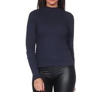 Ragwear Damen Longsleeve Langarmshirt Leichter Pulli mit Kragen Janelle Long 2521-25002 Navy (2028) S