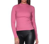 Ragwear Damen Longsleeve Langarmshirt Leichter Pulli mit Kragen Janelle Long 2521-25002 Rose (4041) XXL