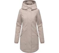Ragwear Damen Mantel in Woll-Optik langer Trenchcoat mit Kapuze Janesha Coat Ecru Gr. M