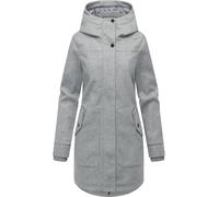 Ragwear Damen Mantel in Woll-Optik langer Trenchcoat mit Kapuze Janesha Coat Light Grey Gr. M
