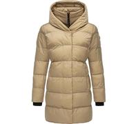 Ragwear Damen Mantel Lange warme Winterjacke mit Kapuze Niara YOUMODO Taupe Gr. S