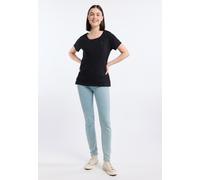 Kurzarmshirt RAGWEAR "MINTTA", Damen, Gr. S, schwarz, Jersey, Obermaterial: 50% Baumwolle, 50% Polyester, unifarben, regular fit normal, Rundhals, Shirts (50124957-S) schwarz