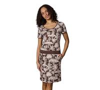 Sommerkleid RAGWEAR "Baomi Tropic YOUMODO", Damen, Gr. M (38), Normalgrößen, braun, Material: 100% Baumwolle, figurumspielend ca. Mitte Oberschenkel, Rundhals, Ärmel ohne Ärmelschlitz Rippbündchen, Kl