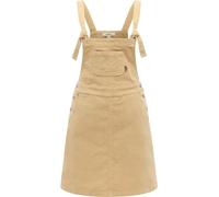 Ragwear Damen modisches Latzkleid leichtes Minikleid aus kuschelig weichem Babycord-Material Zekke Cordy Sand Gr. L