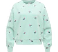 Sweater RAGWEAR "Wuss Shells", Damen, Gr. M (38), grün (mint), Material: 70% Baumwolle, 30% Polyester, oversize hüftlang, Rundhals, Ärmel ohne Ärmelschlitz Rippbündchen, Sweatshirts Sweater, lässiges