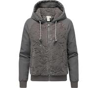 Plüschjacke RAGWEAR "Talianita YOUMODO", Damen, Gr. XS (34), stone, Material: 100% Polyester, gerade hüftlang, hoch geschlossener Ausschnitt, Ärmel ohne Ärmelschlitz Rippbündchen, Jacken, Leicht gefüt