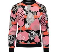 Ragwear Damen Pullover Oberteil Longsleeve in modischem Print Treenara Black Gr. M