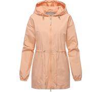 Ragwear Damen Regenjacke wasserdichte und atmungsaktive kurze Übergangsjacke mit Kapuze und Taillenzugband Monadissimo A YOUMODO Light Peach Gr. 6XL