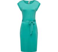 Sommerkleid RAGWEAR "Taggien", Damen, Gr. M (38), Normalgrößen, grün, Material: 95% Viskose, 5% Elasthan, casual, figurumspielend knielang, Rundhals, Kurzarm Ärmel ohne Ärmelschlitz, Kleider, Knielang