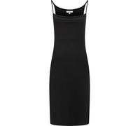 Sommerkleid RAGWEAR "Saturia", Damen, Gr. S (36), Normalgrößen, schwarz, Material: 48% Viskose, 47% Polyester, 5% Elasthan, figurumspielend knieumspielend, Wasserfallausschnitt, Ärmel ohne Ärmelschlit