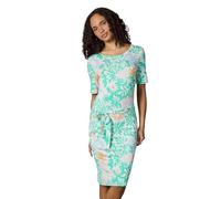 Sommerkleid RAGWEAR "Taggiana Print YOUMODO", Damen, Gr. M (38), Normalgrößen, mint, Material: 95% Viskose, 5% Elasthan, tailliert knielang, Rundhals, Ärmel ohne Ärmelschlitz, Kleider Sommerkleid, Dam