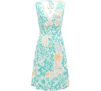 Ragwear Damen Sommerkleid leichtes Minikleid kurzes gemustertes Strandkleid mit V-Ausschnitt Aini Print Mint Combo Gr. XXL