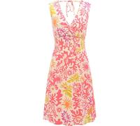 Ragwear Damen Sommerkleid leichtes Minikleid kurzes gemustertes Strandkleid mit V-Ausschnitt Aini Print Pink Combo Gr. L