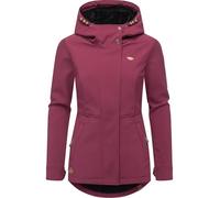 Softshelljacke RAGWEAR "Yba", Damen, Gr. 5XL (50), rubinrot, Softshell, Außenmaterial: 97% Polyester, 3% Elasthan; Innenmaterial: 100% Polyester, figurbetont hüftbedeckend, mit Knopf,verstellbar 1-Kno