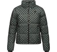 Ragwear Damen Steppjacke warme Winterjacke wasserdicht kurz mit angesagtem Hahnentritt Muster Serah Print YOUMODO Dusty Green Gr. M