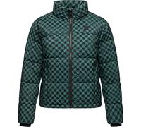 Ragwear Damen Steppjacke warme Winterjacke wasserdicht kurz mit angesagtem Hahnentritt Muster Serah Print YOUMODO Ocean Green Gr. XL