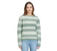 Ragwear Damen Stickpullover Fifina Pullover Strick O-Neck Rundhals gestreift (DE/NL/SE/PL, Alphanumerisch, S, Regular, Regular, Dusty Green)