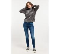 Rollkragenpullover RAGWEAR "JANNA SHORT", Damen, Gr. M, grau (stone grau), Strick, Obermaterial: 100% Polyester, unifarben, hüftlang, Rundhals, Rippstrickbündchen, Pullover Rollkragenpullover (6659992