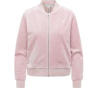 Ragwear Damen Sweatjacke kuschelig weiche Trainingsjacke Sportjacke in Samt-Optik Doron Embossed Marshmallow Gr. L