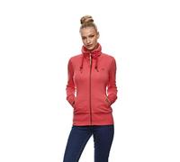 ragwear Damen Sweatjacke Rylie Zip Jacke Langarm Stehkragen Reißverschluss Vegan RED XXL