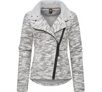 Strickfleecejacke RAGWEAR "Saskie Melange" Gr. S (36), grau Damen Jacken (89721960-S) grau