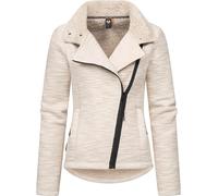 Strickfleecejacke RAGWEAR "Saskie Melange" Gr. XXXL (46), grau (taupe) Damen Jacken (65699067-XXXL) taupe