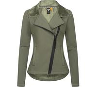 Ragwear Damen Sweatjacke Trainingsjacke innen kuschelig weich angeraut Saskie YOUMODO Dark Olive Gr. S