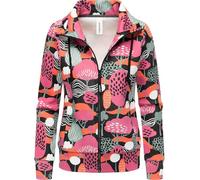 Ragwear Damen Sweatjacke Trainingsjacke Sportjacke mit Allover-Print Ronette Print XS-3XL