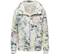 Sweatjacke RAGWEAR "Fllawia Print", Damen, Gr. M (38), mehrfarbig, 70% Baumwolle, 30% Polyester, gerade hüftbedeckend, hoch geschlossener Ausschnitt, eng Rippstrickbündchen, Sweatjacken, modische Dame