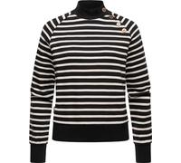 Ragwear Damen Sweatshirt Longsleeve Pullover Langarmshirt gestreift mit weichen Rippbündchen Majjorka Black Gr. 5XL
