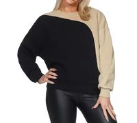 Ragwear Damen Sweatshirt Loose Fit Damenpullover Colour-Blocking Wuss Block